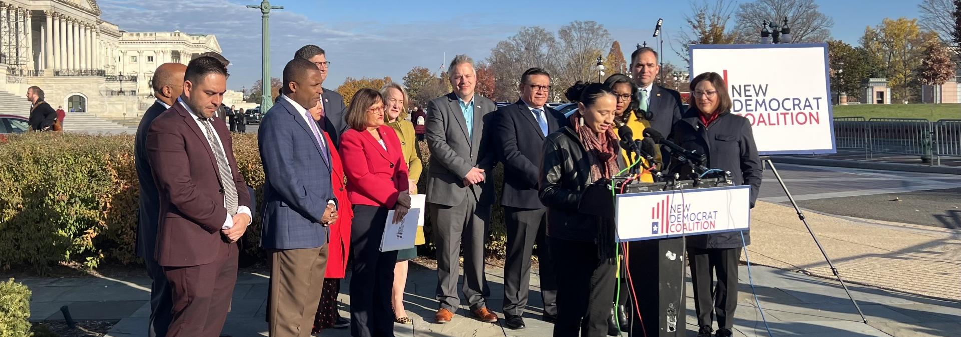 Rep. Davids at NDC press conference