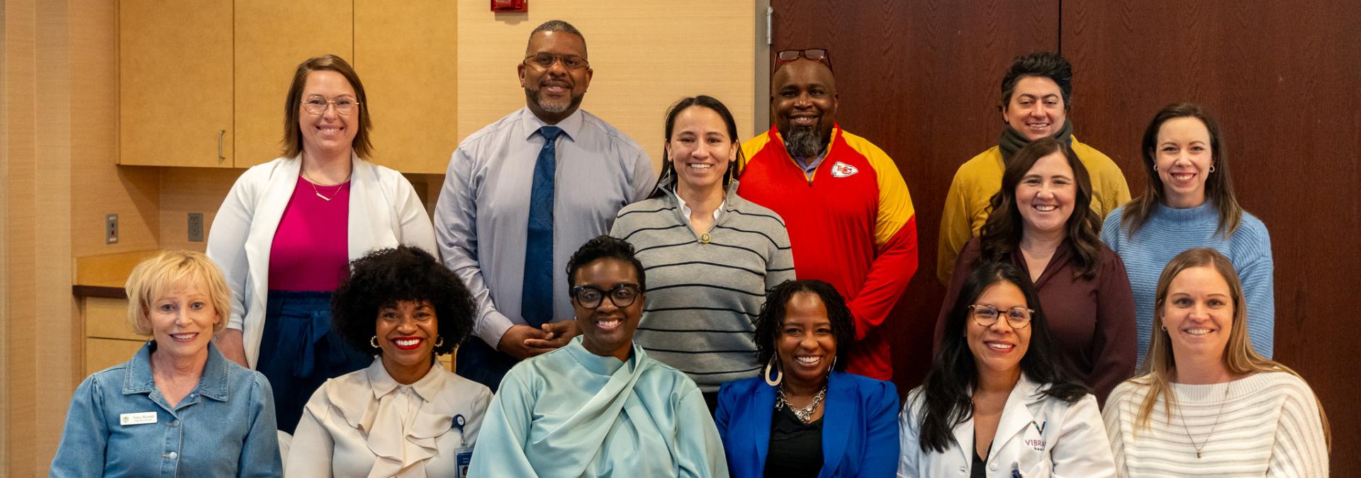 Rep. Sharice Davids with local parents, health care advocates, and providers at Vibrant Health in Kansas City, KS.