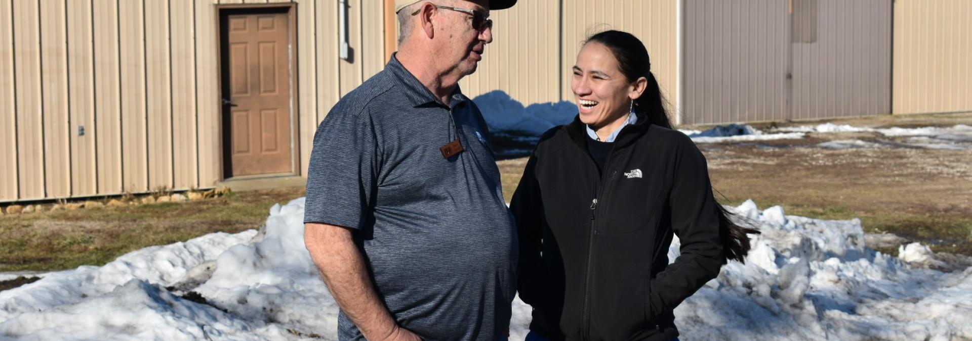 Rep. Sharice Davids with Steve Bowlin