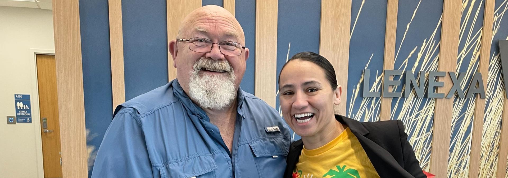 Rep. Davids with local veteran