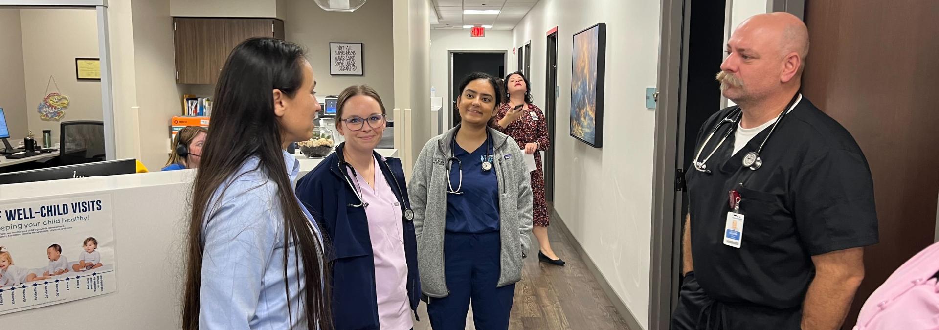 Rep. Sharice Davids touring AdventHealth Ottawa Health Park.