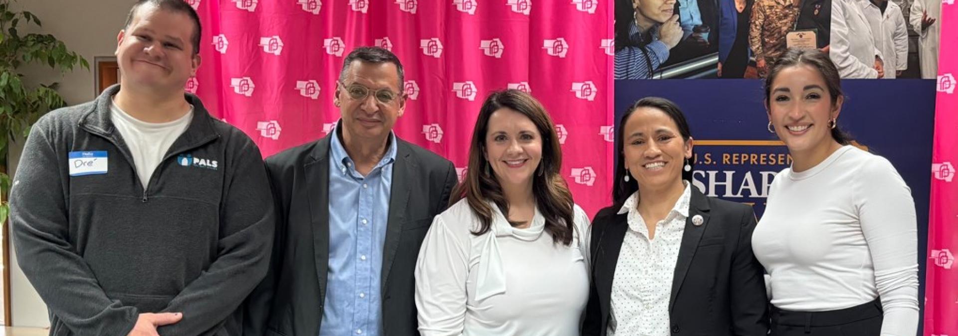 Rep. Sharice Davids with Planned Parenthood leaders and volunteers after today’s press conference.