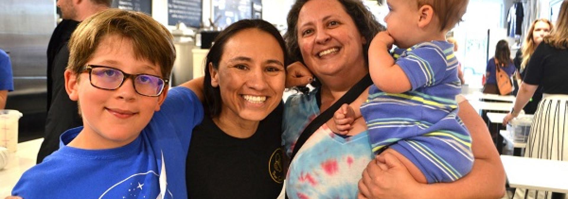 Rep. Davids with a Kansas family.