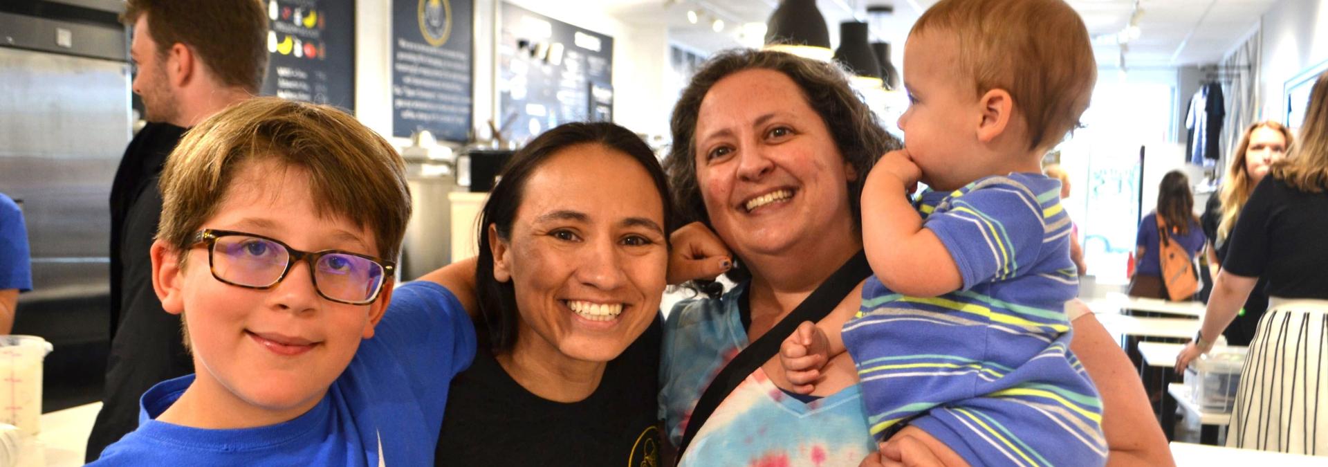 Rep. Davids with constituents.