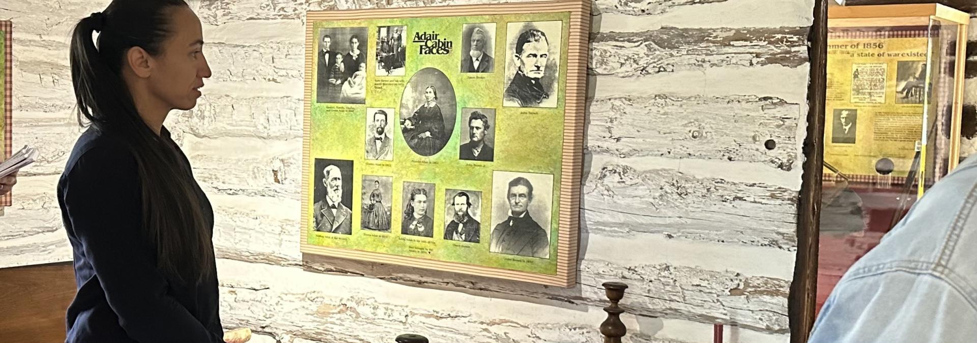 Rep. Davids at the John Brown Cabin 