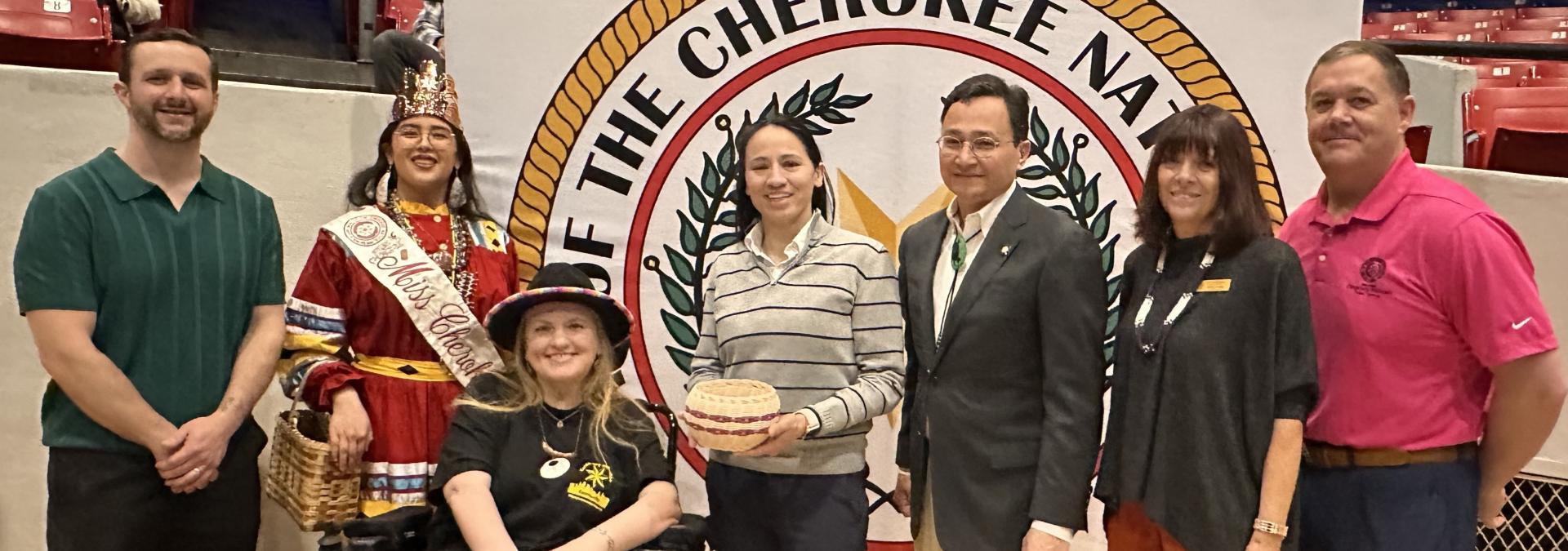 Rep. Davids with members of tribe