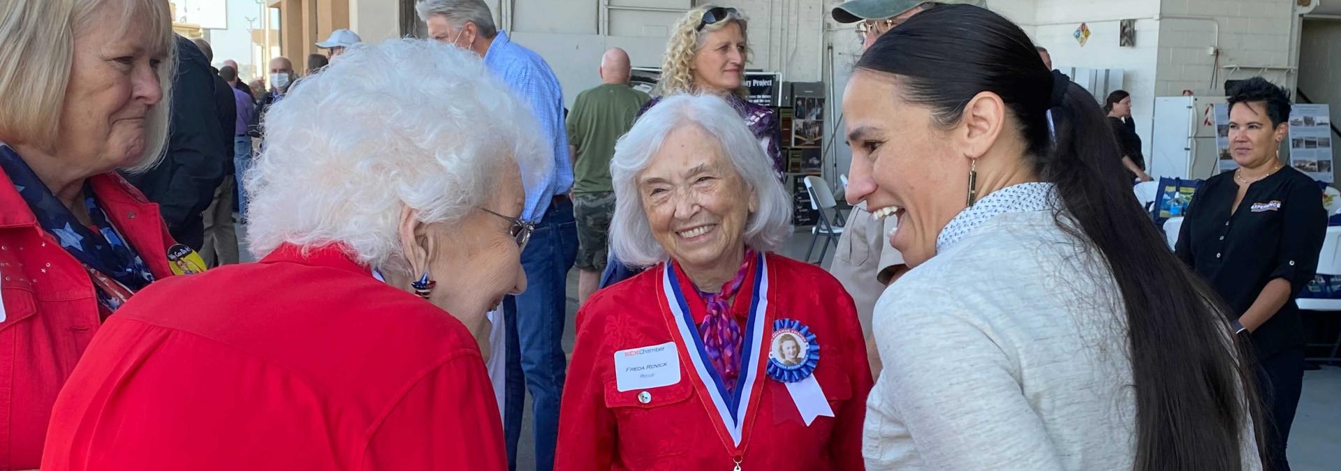 Rep. Davids with Kansans