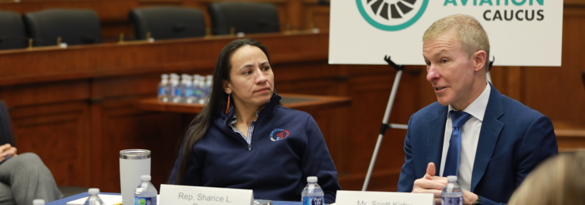 Rep. Sharice Davids with Scott Kirby, Chief Executive Officer of United Airlines