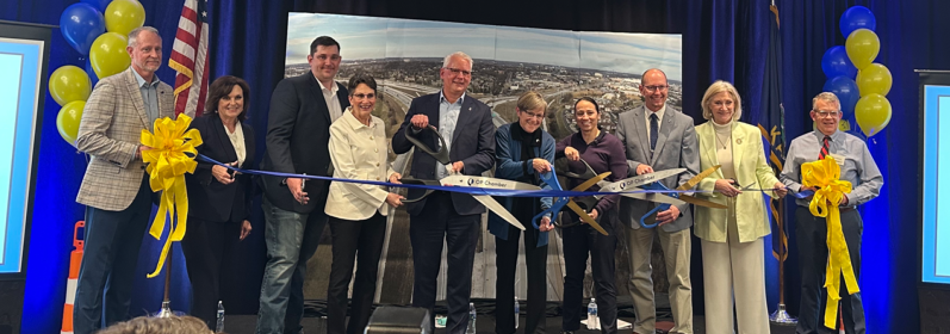 Rep. Daivds at ribbon cutting.