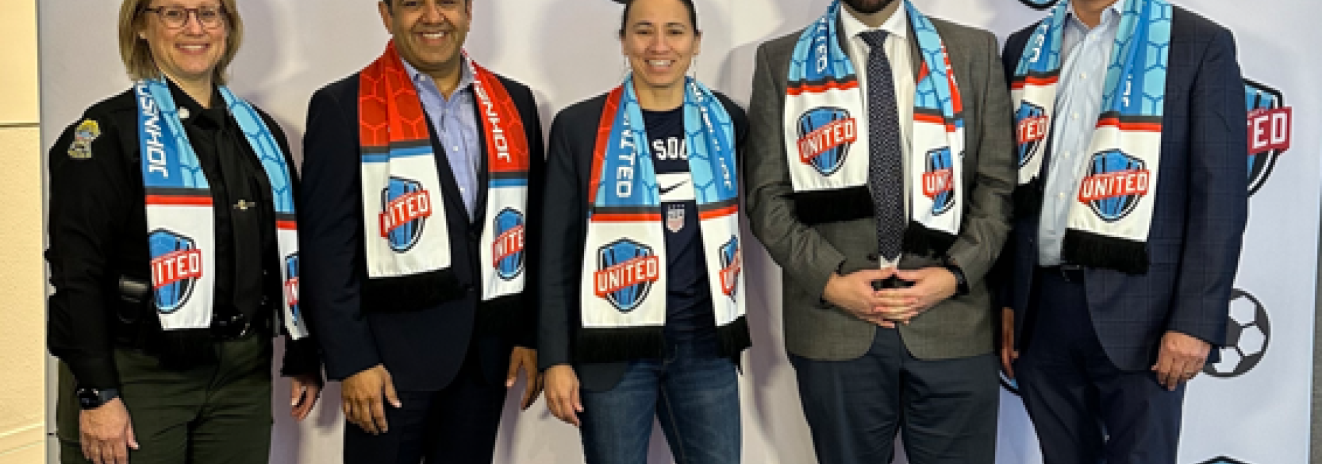 Rep. Sharice Davids and local leaders kicking off Johnson County United.