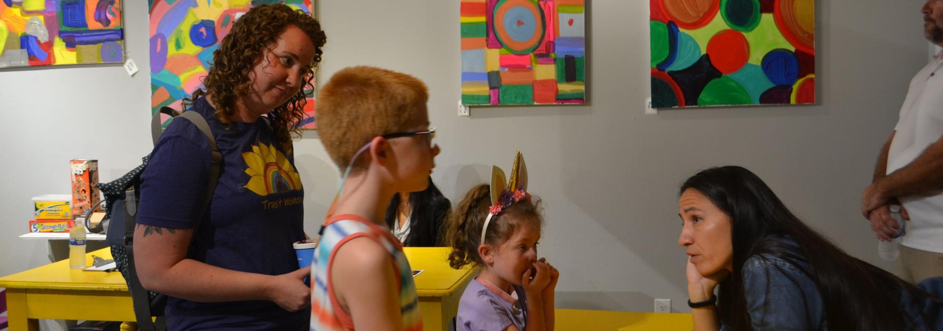 Rep. Davids with constituents