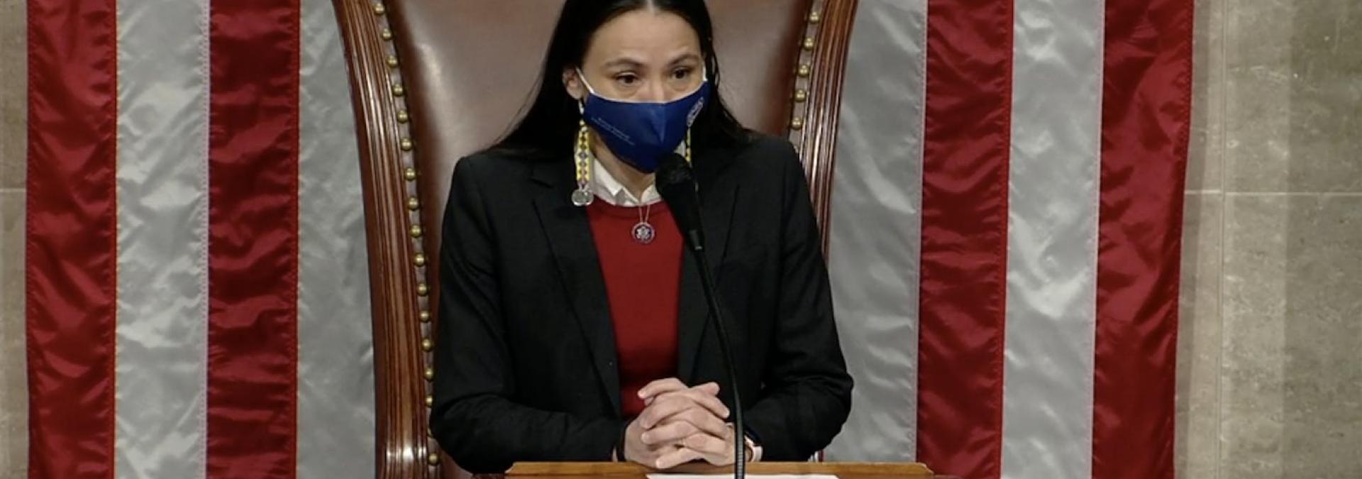 Davids presiding over House floor.