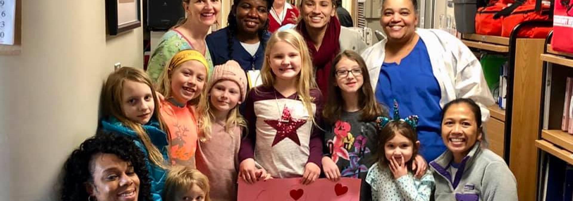 Davids delivering valentines