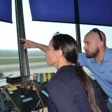 Representative Sharice Davids tours the New Century AirCenter’s 81-year-old air traffic control tower