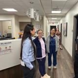 Rep. Sharice Davids touring AdventHealth Ottawa Health Park.