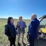 Rep. Davids during Farm Bill tour