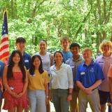 Rep. Sharice Davids with the students who received appointments to a U.S. Service Academy.