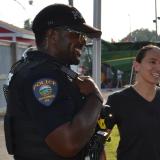 Rep. Davids with local police officers in Gardner, Kansas.