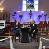 Reps. Sharice Davids and Emanuel Cleaver II during KCUR’s town hall