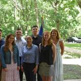 Rep. Sharice Davids with the students who received appointments to U.S. Service Academies