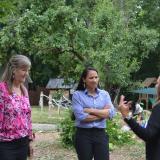 Rep. Davids with children attending Happy Campers Montessori School.
