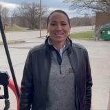 Rep. Davids at the gas pump