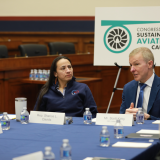 Rep. Sharice Davids with Scott Kirby, Chief Executive Officer of United Airlines