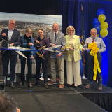 Rep. Daivds at ribbon cutting.