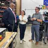 Rep. Sharice Davids at Mid-State Aerospace