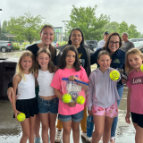 Rep. Sharice Davids and Kansans at Casey’s for “Fuel Up Friday” with the KC Diamonds