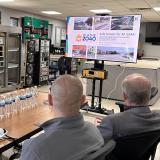 Rep. Sharice Davids and Olathe City officials discussing the Safe Streets for All grant