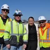 Rep. Davids with local construction workers