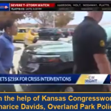 Local newscast with chyron "OPPD gets $255K for crisis intervention"