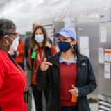 Rep. Davids at Vaccination Site