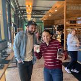 Rep. Sharice Davids visiting McLaine’s Market in Shawnee during her “Main Street Stroll.”