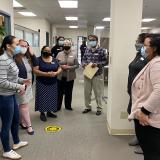 Group of people in an office space