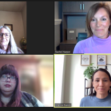 Zoom call with four people