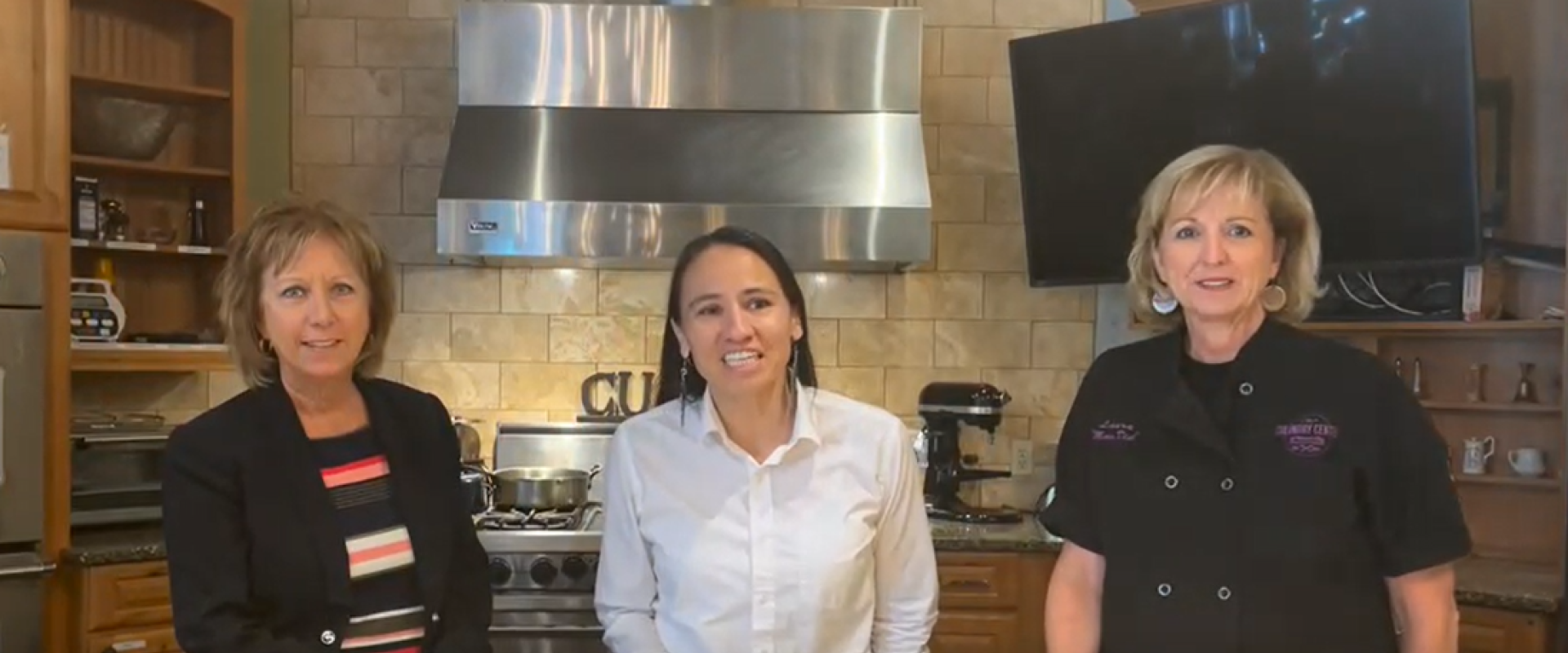 Rep. Davids with Laura Laiben of the Culinary Center of Kansas City and Sherry Turner, Executive Director of the Kansas City Women’s Business Center