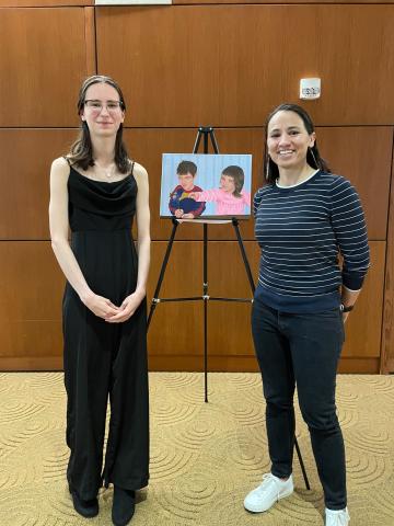 Samantha Woods’ “Growing Apart” – The acrylic painting portrays Woods and her brother, Tyler, engaged in childhood bickering. This sibling rivalry, which eventually evolved into a strong bond, was tragically disrupted by Tyler's passing at the age of 17. Woods reflects on the cherished memories of their time together, the profound grief caused by his untimely death, and her evolving perspective on life.