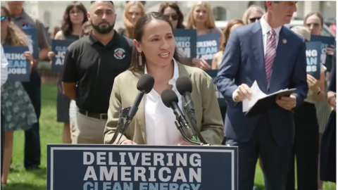 Davids speaks on record clean energy job creation as one-year anniversary of historic federal legislation nears