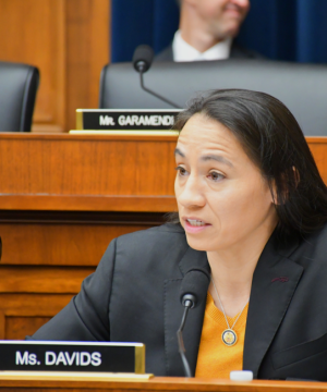 Rep. Davids during hearing
