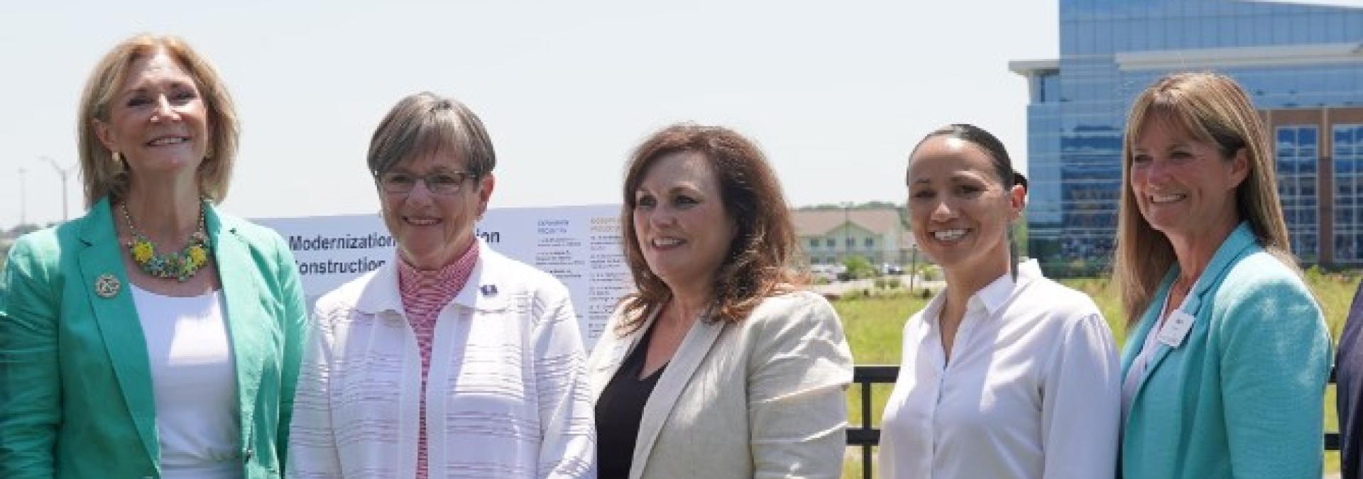 Rep. Davids with State infrastructure officials