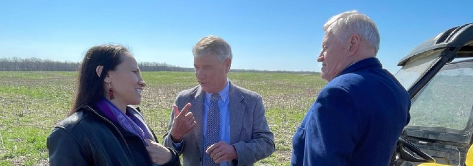 Rep. Davids during Farm Bill tour