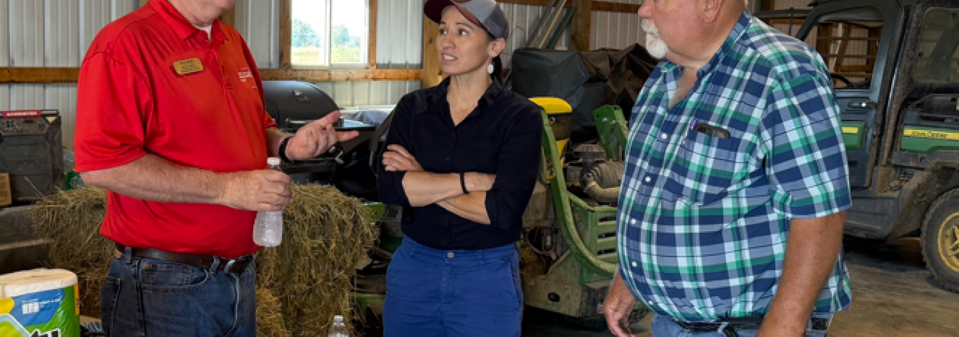 Rep. Davids at farm