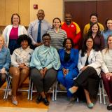 Rep. Sharice Davids with local parents, health care advocates, and providers at Vibrant Health in Kansas City, KS.