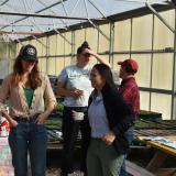 Rep. Sharice Davids at the KC Farm School’s greenhouse.