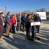 Rep. Davids at NDC press conference