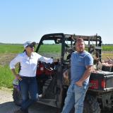 Rep. Sharice Davids at Phelon Farms in Garnett, KS during her Farm Bill Listening Tour.