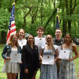 Rep. Sharice Davids with the students who received appointments to a U.S. Service Academy.