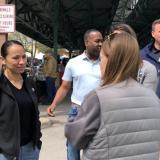 Rep. Davids listening to Kansans at the Overland Park Farmer's Market